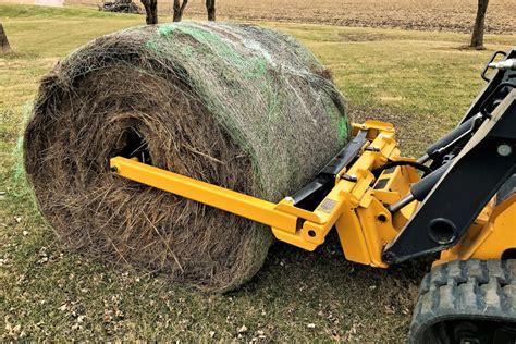 skid steer round bale unroller|round bale unwinder for sale.